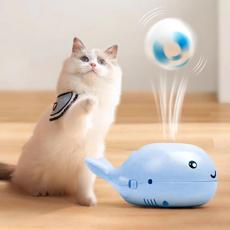 Electric Whale Floating Ball Toys Mini Fan Balancing Blowing Games Ideal Toys for Dogs and Cats Interactive Cat Toys - Image 3