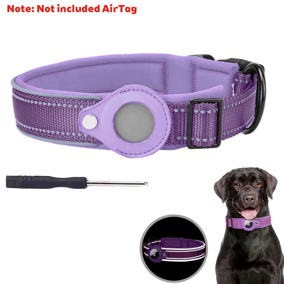 New For Apple Airtag Pet Dog Collar Anti-Lost Reflective Protective Tracker WaterProof For Pet Dog Cat Dog Positioning Collar - Image 7