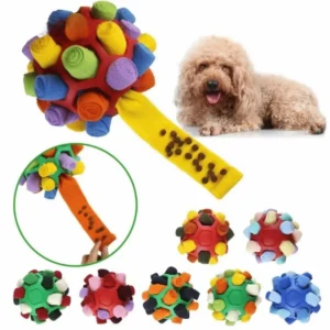 Polar Fleece Interactive Snuffle Toys Hiding Food Portable Dog Snuffle Ball Durable Sniffle Interactive Treat Game Ball