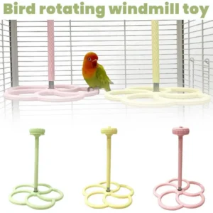 Parrot Toy Adjustable Speed Bird Cage Toy Fun Design Rotating Treat Dispenser High Quality