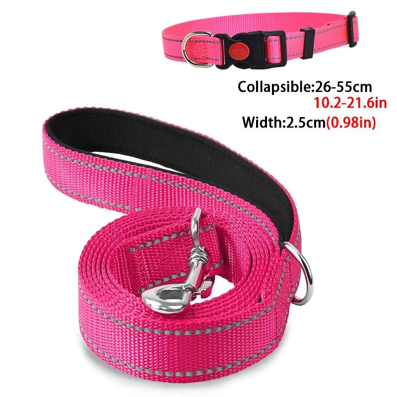 Small Medium large Dogs Reflective Collar Walking Traction Rope Safety Pet Collar Night Soft Adjustable dog collar Pet Supplies - Image 19