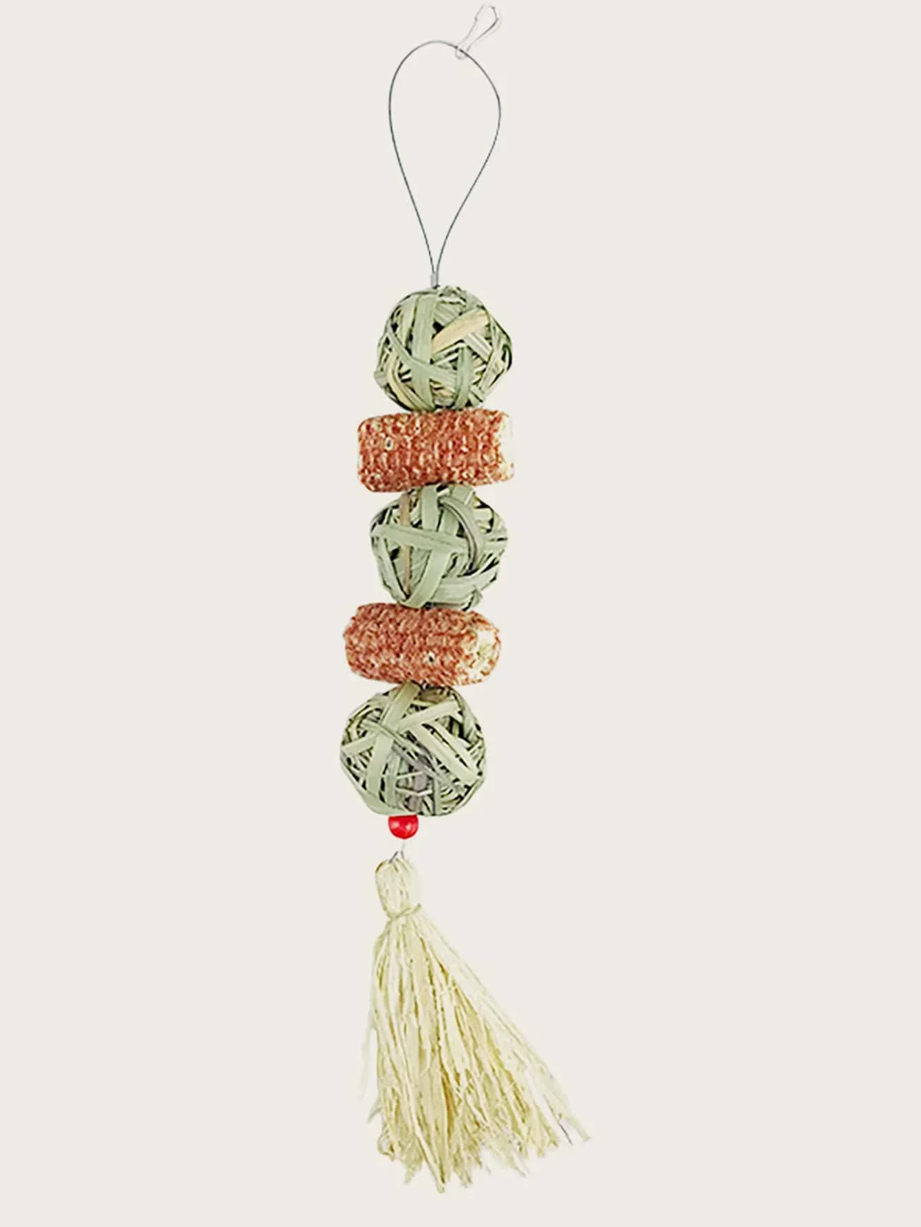 1PC-Pet rabbit grass woven ball hanging string rabbit grinding toy - Image 7