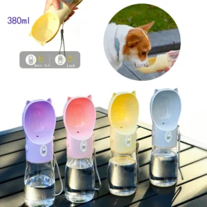 380ML Portable Dog Water Bottle For Small Medium Large Dogs Cats Outdoor Leakproof Puppy Drinking Bowl French Bulldog Supplies