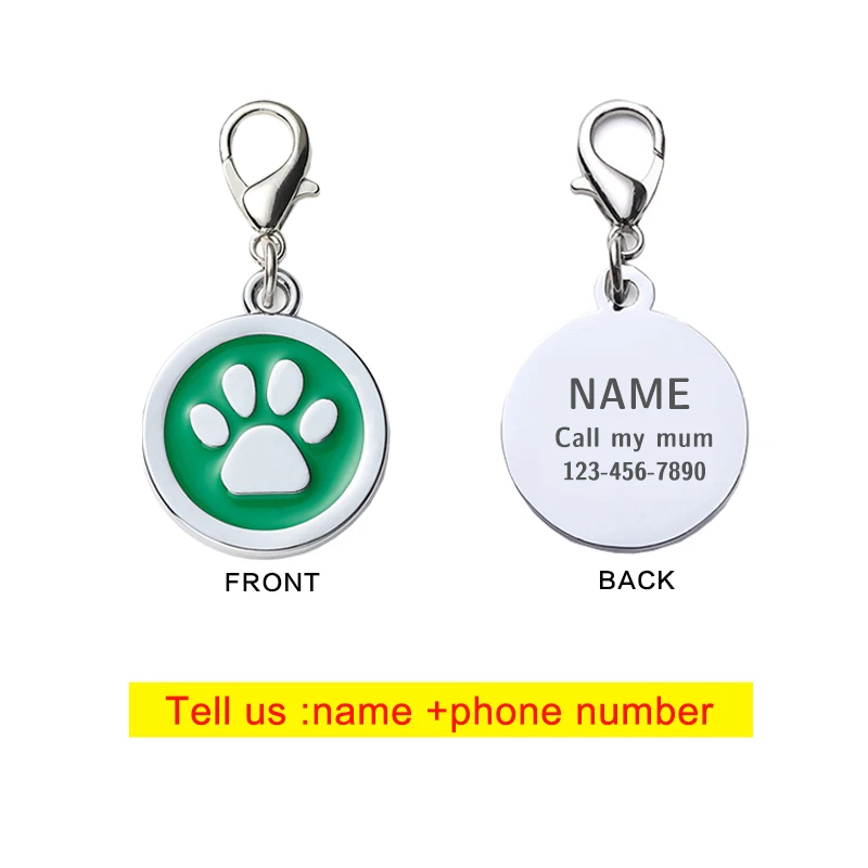 Customizable Dog Collar Address Tags for Dogs Medal with Engraving Name Kitten Puppy Accessories Personalized Cat Necklace Chain - Image 10