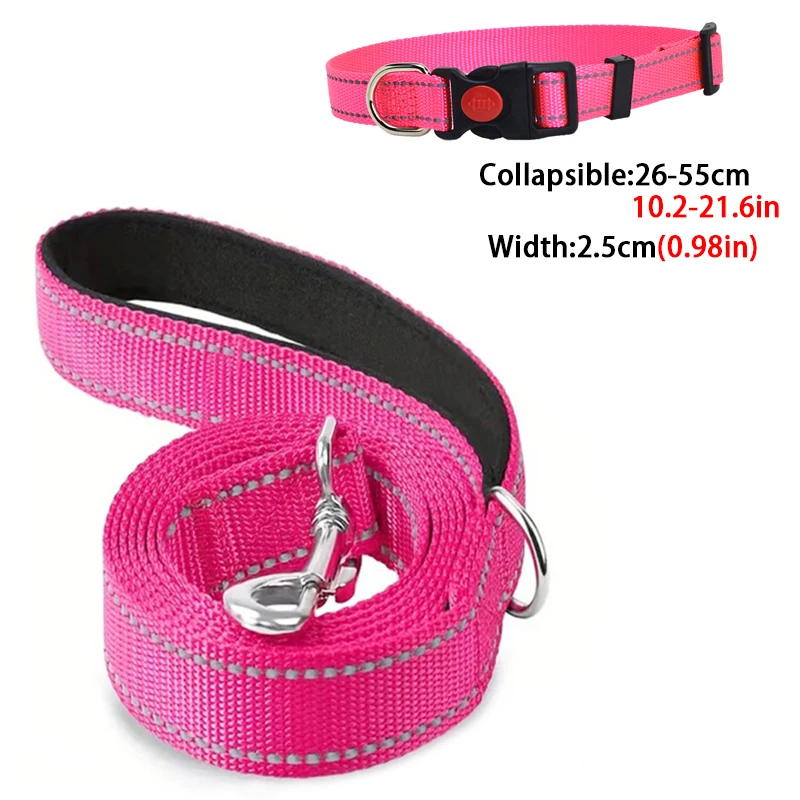 Small Medium large Dogs Reflective Collar Walking Traction Rope Safety Pet Collar Night Soft Adjustable dog collar Pet Supplies - Image 28