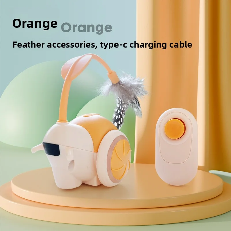 Pet toy for cats, a special boredom-relief gadget, remote-controlled smart automatic obstacle-avoiding electric cat teaser car - Image 6