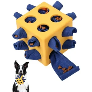 Interactive Puzzle Dog Toy Encourage Natural Foraging Skill Durable Dog Enrichment Toy Snuffle Cube Cloth Strip with Hide and S