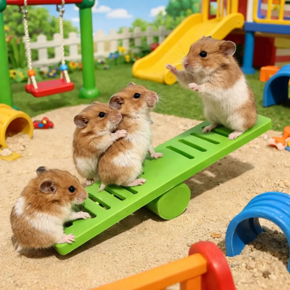 Pet Exercise Toy Plastic Hamster Seesaw Toy Colorful Creative Small Animal Toys Puzzle Pet Cage Toy Cage Environment - Image 2
