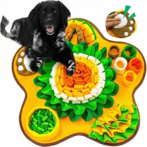 Star Shape Pet Snuffle Mat 60cm Large Slow Feeder Puzzle Mat for All Breed Dogs Washable Mental Enrichment Toy for Indoor Games