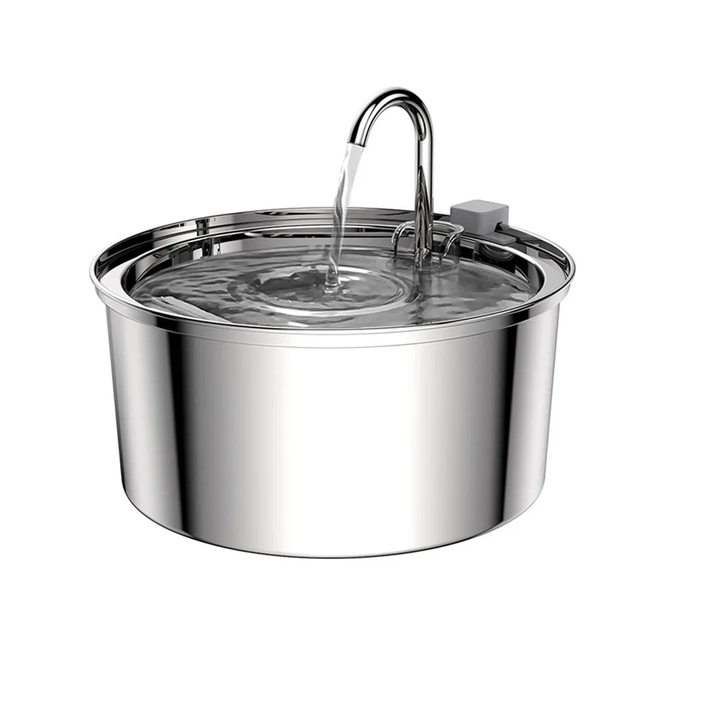 Stainless Steel Pet Water Feeder Cat Automatic Water Fountain USB Electric Mute for Cat Dog Filter Fountain Smart Drinking Bowl - Image 9