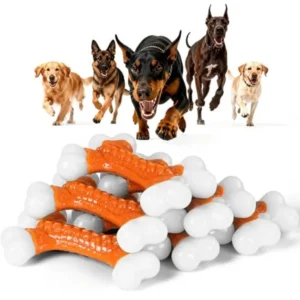 6-Pack Dog Toys for Aggressive Chewers Large Breed Tough Bones Nylon Puppy Teething Chew Toys Medium Dogs Heavy Duty Peanut But