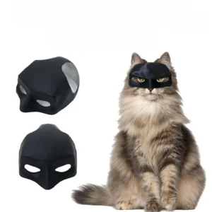 Funny Pet Costume Mask, 3D Printed Cat Avenger Batman Hat for Cosplay, Interactive Dress-Up Toy & Photo Prop for Your Kitty