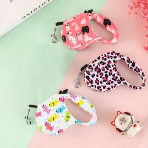 Auto Retractable Printed Pet Leash Auto Tractor Outdoor Dog Walking Leash (Printing position and pattern random) for up to 35KG