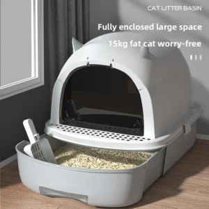 Cartoon Devil Cat Litter Box Drawer Splash Proof Odor Control Self Cleaning Automatic Cat Toilet Indoor Apartment Cat Box