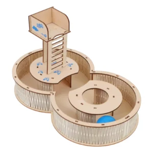 Hamster Maze Natural Wooden Labyrinth Playhouse Small Pet Activity Playground Exercise for Gerbil Mouse Small Hedgehog
