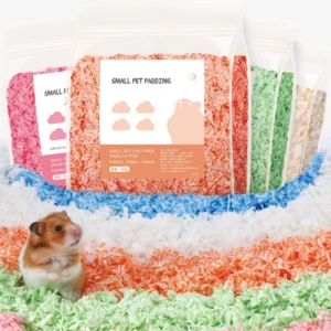 300g Hamster Paper Bedding Dust-Free and Odor Control Paper Litter for Syrian Dwarf Hamsters Gerbils Mice Lemming Degus Reptile