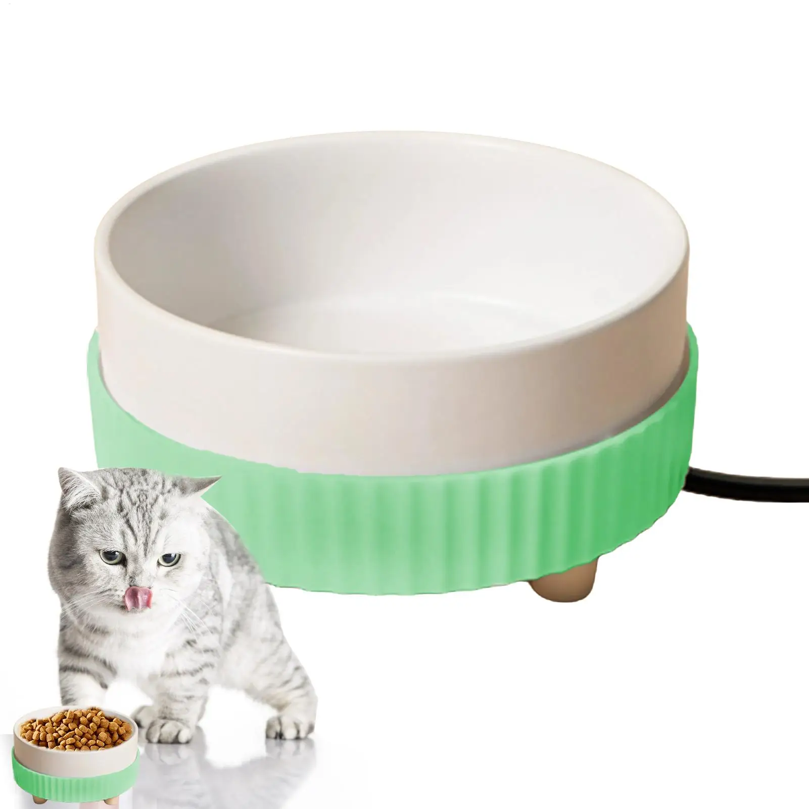 Heated Dog Water Bowl Rechargeable Pet Water Bowl Heater Quiet Pet Water Bowl Heater Animal Drinking Bowl Pet Water Dispenser - Image 3