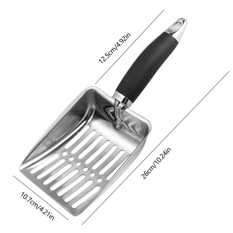 XXUB Cats Litter Scoops Metal Deep Shovel for Easy Scooping Sifting Slot Pet Supplies - Image 6