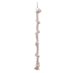 Hanging Cotton Rope Swing Cage with Knots, Parrot Climbing Toy, Boredom Breaker for Budgies