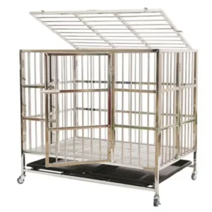 Wholesale Stainless Steel Pet Dog Crate Durable Outdoor Large Folding Pet Dog Cage