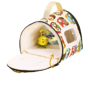 Winter Parrot Carrier Bag Big Portable Travel Cage Small Pets Shoulder Bags Handbag Outside Velvet Warm House Bird Nest Bed