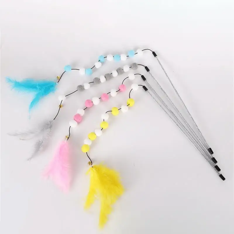 Funny Kitten Cat Teaser Interactive Toy Rod With Bell And Toys For Cats Teaser Interactive Toy Rod Pet Cats Toys Stick - Image 3