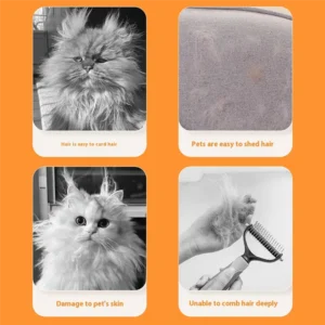 Rechargeable Cat Hair Comb Pet Atomizer Device Easy One-Button Hair Removal Forpet