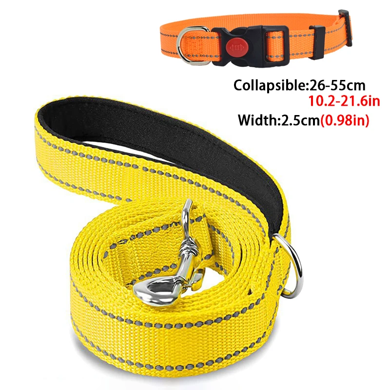 Small Medium large Dogs Reflective Collar Walking Traction Rope Safety Pet Collar Night Soft Adjustable dog collar Pet Supplies - Image 30