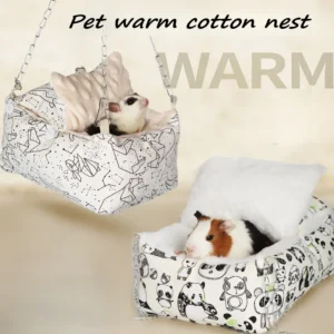 Warm Hamster Nest Winter Sugar Glider Squirrel Warm Cotton Nest Hammock Small Animal Shelter Pet Products Cages 1pcs