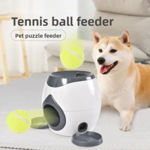 Automatic Ball Launcher for Dogs Mental Stimulation Interactive Training Dog Toys Indoor Outdoor Ball Thrower Machine Pet Toys
