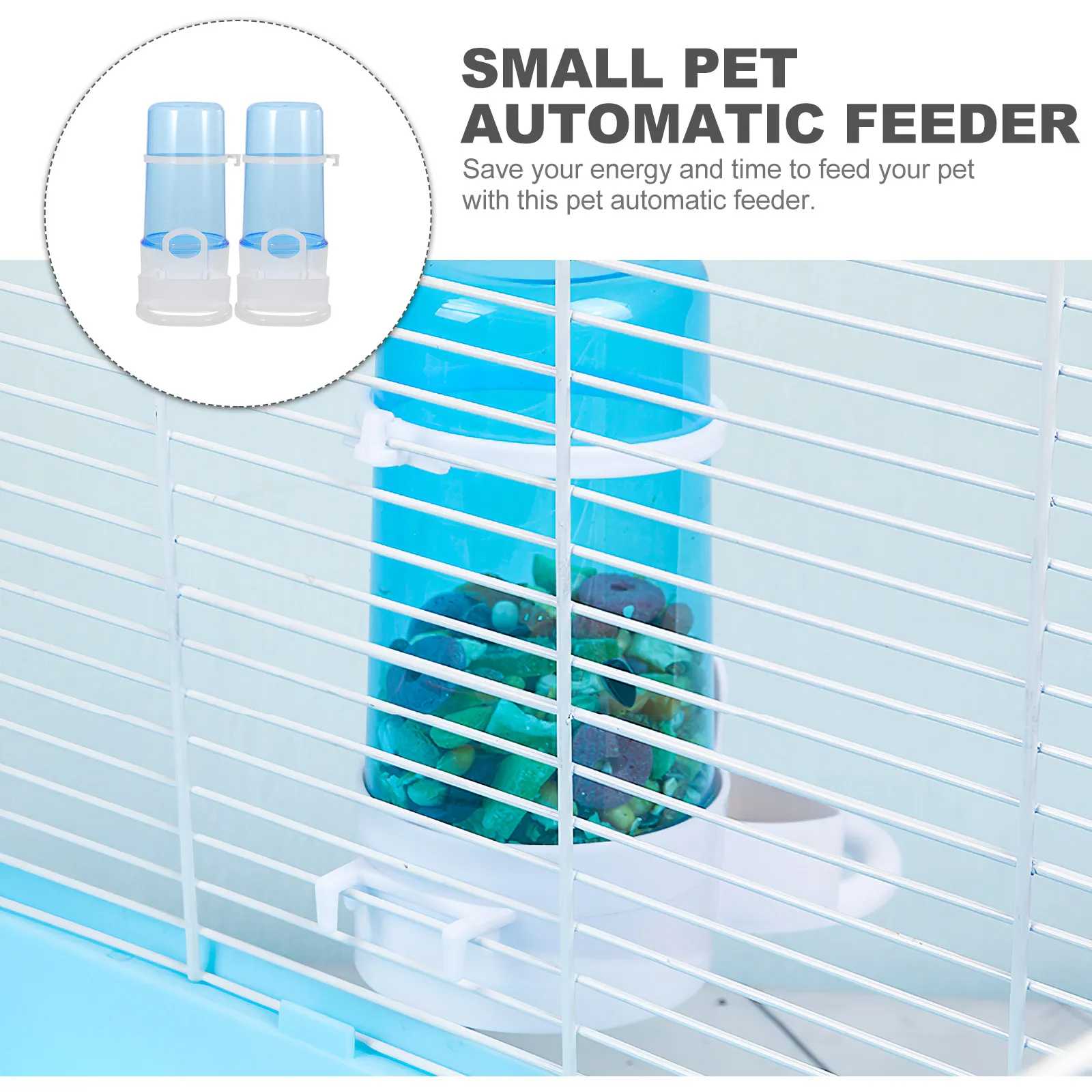 2Pcs Small Pet Automatic Feeder Rabbits Hamster Drinking Bowl Self Dispensing Water Dispenser Pet Automatic Feeder - Image 5