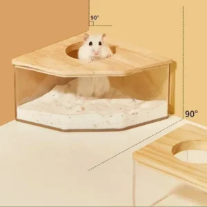 Hamster Bathroom House Sandbox Full Transparent Urine Sand Basin Golden Bear Supplies Sand Bath Container Hamster Bathroom