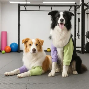 Practical Warmth Dog Knee Brace Soft Adjustable Puppy Elbow Protector Breathable Anti-Lick Dog Brace Pads Knee Recovery