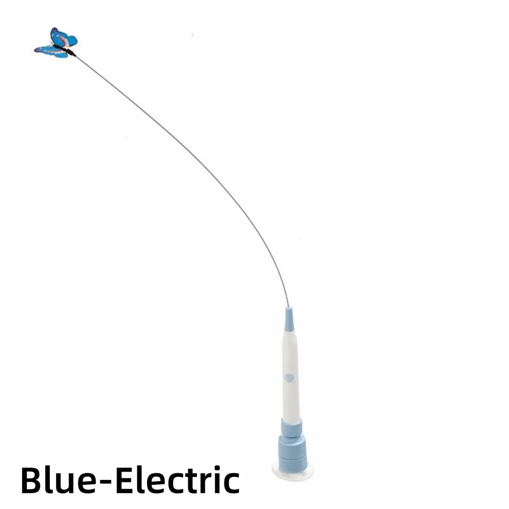 Switchable Butterfly Pattern Cat Teasing Stick Interactive Toy Self-hilarity Relieves Automatic Cat Teaser 360° Swivel Electric - Image 9