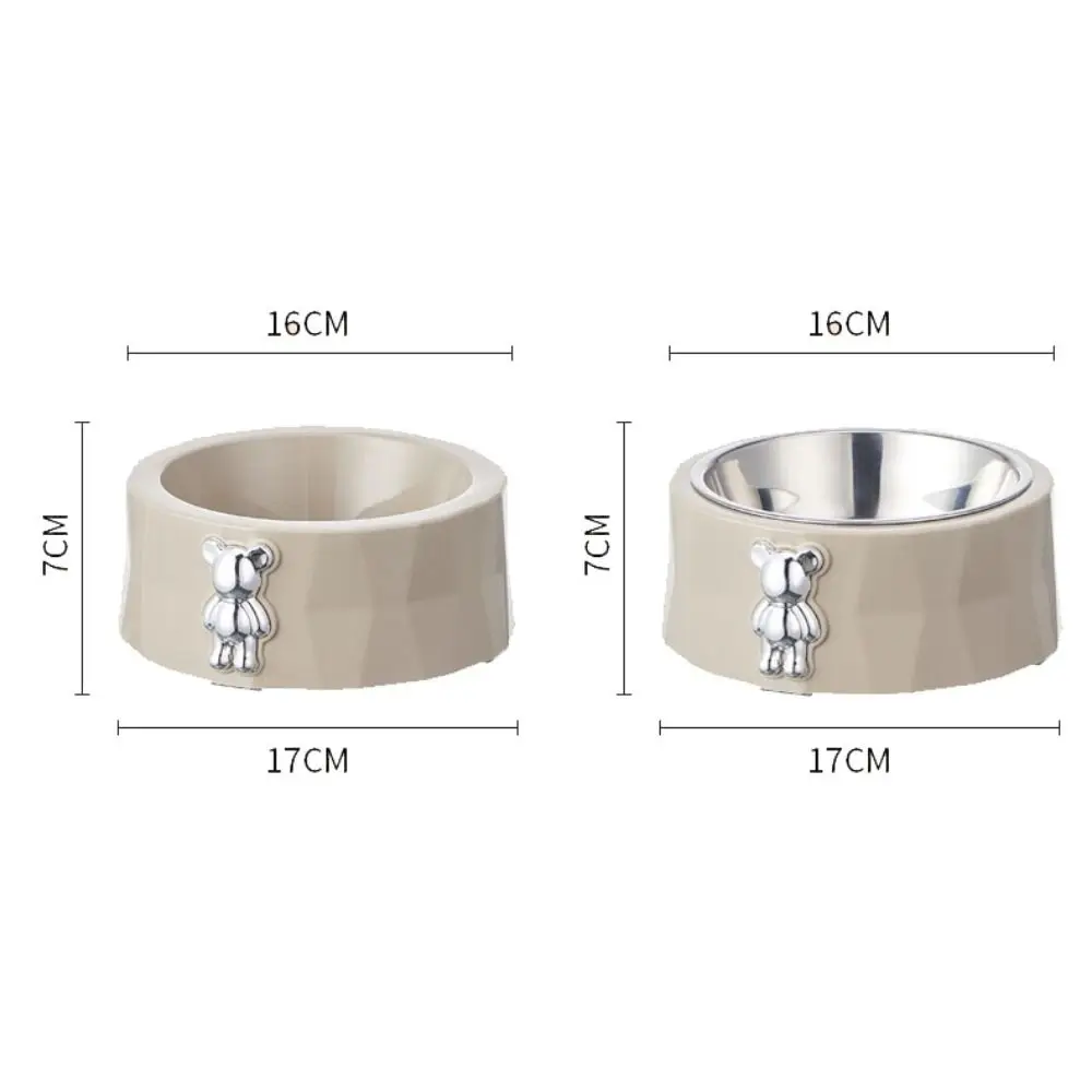 Cat Bowl Dog Bowl New Brick and Stone Bear Pet Bowl Stainless Steel Dog Bowl Detachable and Easy to Clean Cat Food Bowl - Image 6