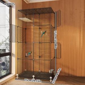 Bird Cage Bold and Thickeneded Encrypted Parrot Tiger Skin Black Phoenix Special Large House Peony Starling Pearl Bird Nest