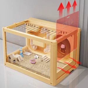 Large Luxury Hamster Cage Transparent Mouse Habitat Syrian Bear Mouse Enclosure Spacious Pet Villa Premium Rodent Housing System