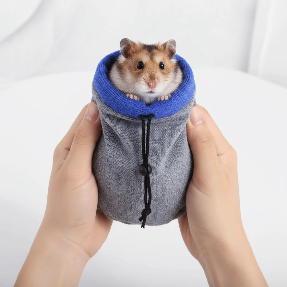 Fast Drying Pet Bath Towel Bag Adjustable Skin-Friendly Ferret Cleaning Washcloth Soft Hamster Absorbent Towel After Bath Care - Image 2