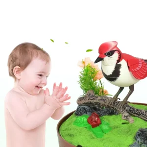 Sound Voice Control Electric Bird Pet Toy Electric Simulation Induction Bird Cage Birdcage Toy