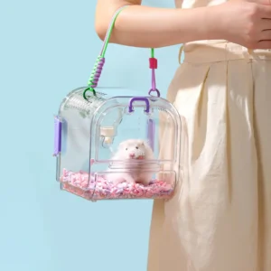 Hamster Takeout Cages Transparent Panoramic Portable Handbag Flower Branch Rat Honey Bag Flying Squirrel Golden Bear Out Bags
