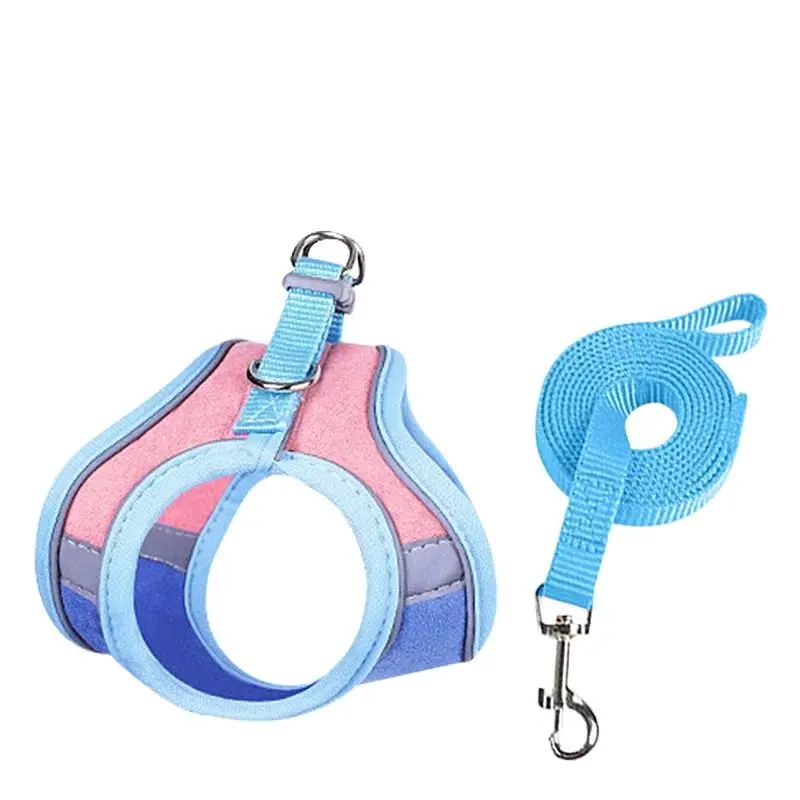 Adjustable Bunny Harness and Leash Set Double Buckle with Reflective Strips Rabbit Vest Pets Stuff Suitable for Rabbit Walks - Image 6
