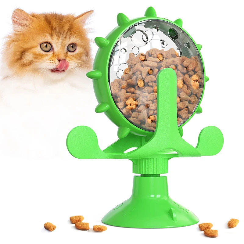 Pet Cat Food Funnel Spinning Windmill Interactive Training Cat Puzzle Toy Compatible with Windmill-Style Cat Food Funnels 1PC - Image 6