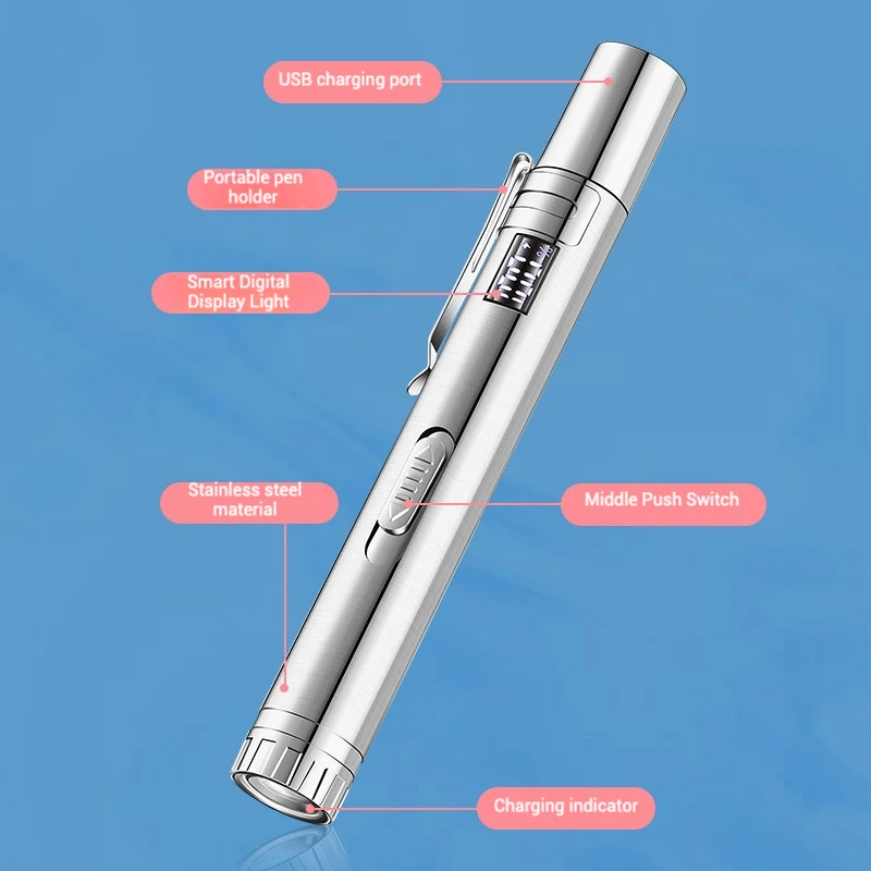 Interactive USB Rechargeable Cat Laser Pointer Stainless Steel 3 in 1 Toy with UV Light and LED Flashlight Durable Pet Training - Image 4