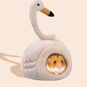 Cute Hamster Nest Pet Winter Plush Hiding House Golden Bear Hamster Rabbit Pet House Sleeping Nest Small Animals Cotton Nest
