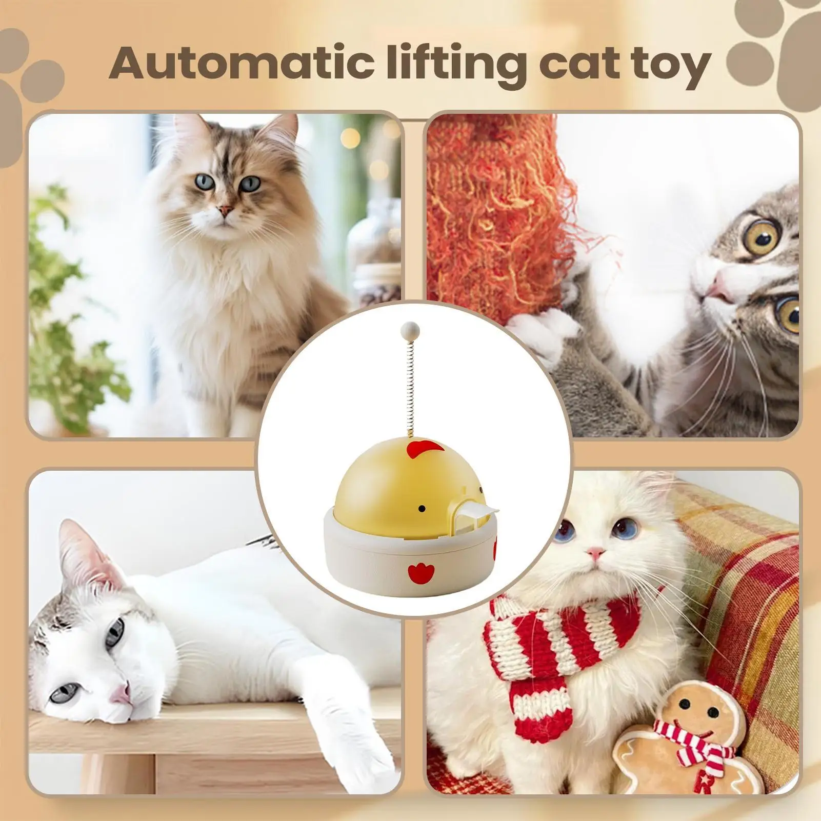 Cat Treat Puzzle Electric Cute Smart Dispenser Cat Enrichment Toys For Home Indoor Outdoor Travel Training Exercise Feeding - Image 5