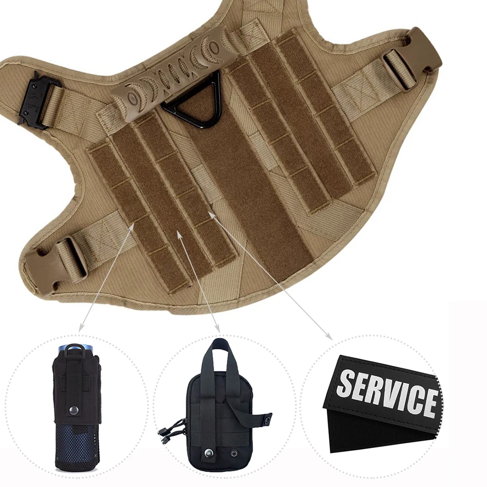 Military Large Dog Harness Pet German Shepherd Malinois Training Vest Tactical Medium Dog Harnesses Hunting For Dogs Accessories - Image 5