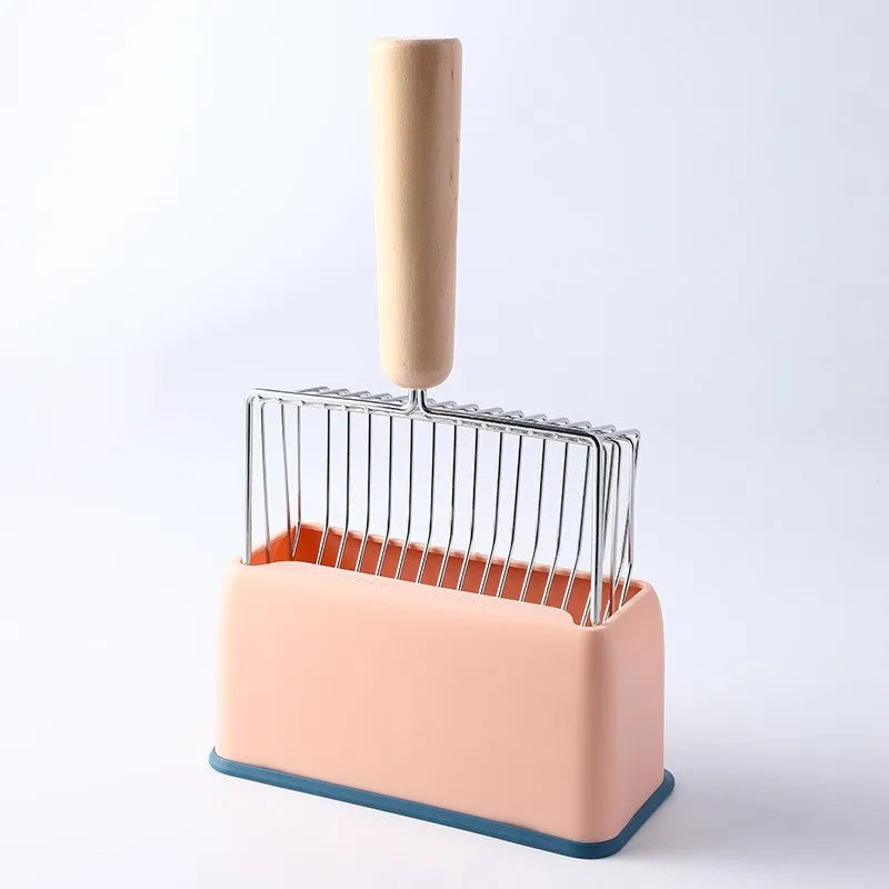 Cat Litter Scoop Set Long Handle Sifting Litter Box Scoop with Stand Pet Shovel for Kitty Waste Cat Toilet Cleaning Tools - Image 8