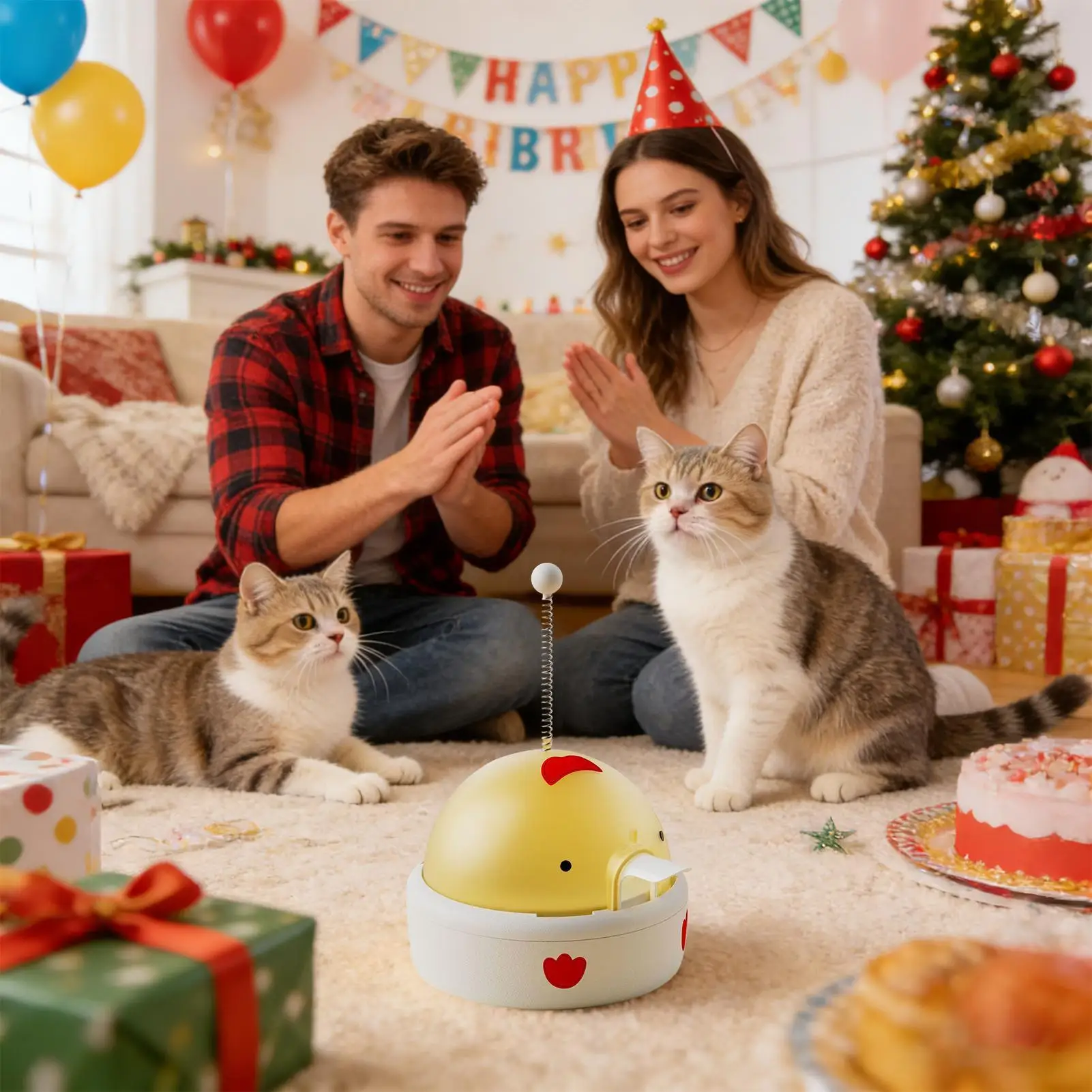 Cat Treat Puzzle Electric Cute Smart Dispenser Cat Enrichment Toys For Home Indoor Outdoor Travel Training Exercise Feeding - Image 2