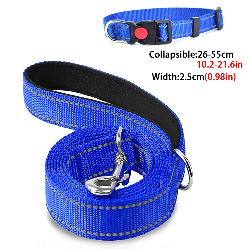 Small Medium large Dogs Reflective Collar Walking Traction Rope Safety Pet Collar Night Soft Adjustable dog collar Pet Supplies - Image 26