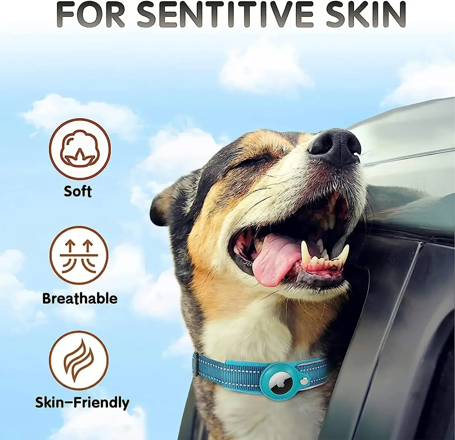 New For Apple Airtag Pet Dog Collar Anti-Lost Reflective Protective Tracker WaterProof For Pet Dog Cat Dog Positioning Collar - Image 5
